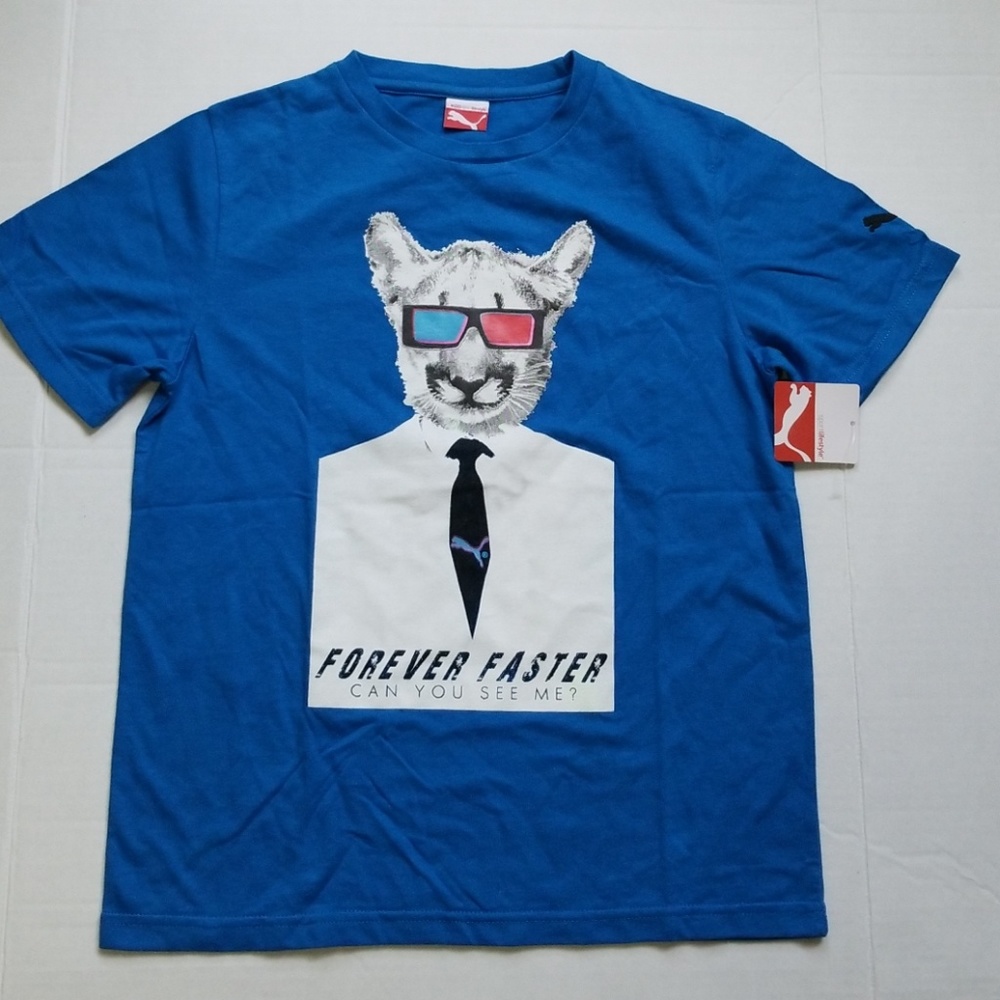 Puma Boys Forever Faster Tshirt sz M 12 NWT